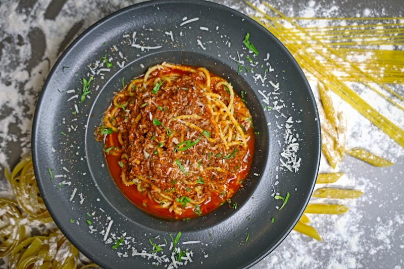 Giordanos spaghetti bolognese with rich meat sauce